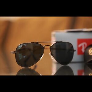 Ray Ban Metal Aviator Sunglasses